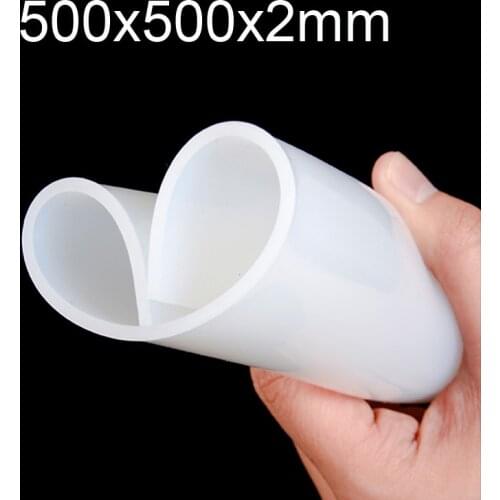 Silicone rubber sheet 500*500mm Clear Translucent Plate Mat High Temperature Resistance 100% Virgin Silikon Rubber Pad