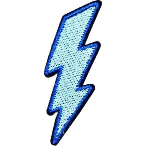 Lightning Embroidery Patch Accessory Garment Appliques Decoration Iron On Sew On Patches Stickers Clothes Hats Bags