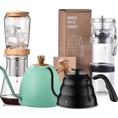 SOULHAND Pour Over Set V60 Coffee Kettle Coffee Tea Pot Teapot Gooseneck Cold Brew Iced Coffee Maker Set Water Bottle Jar