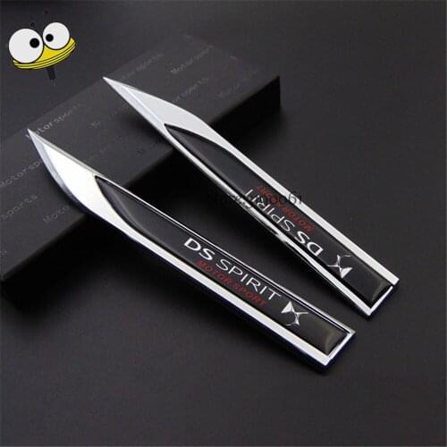 2Pcs Decal Emblems Auto Fender Door Side Stickers Protection DS For Citroen DS 3 4 6 C3 C4 C5 Berlingo Xsara Elysee C4 picasso