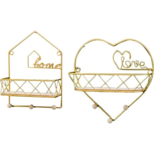 Wall Mounted Storage Rack Multipurpose Key Coat Hanging Rack Organizer Shelf Living Room Bathroom Kitchen Decor