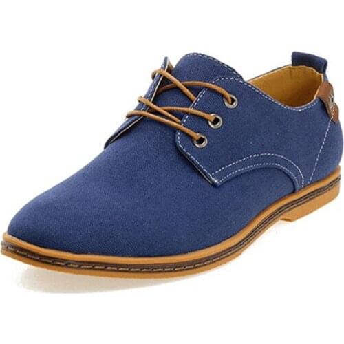 New 38-48 High Quality Canvas Shoes Men British Style Breathable Lace Up Business Shoes Men Casual Zapatillas Deportivas Hombre