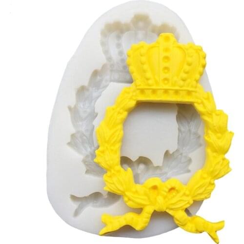 Wholesale 10 pcs Bow Crown Shape Silicone Mold Sugarcraft Chocolate Cupcake Baking Mold Fondant Cake Decorating Tools