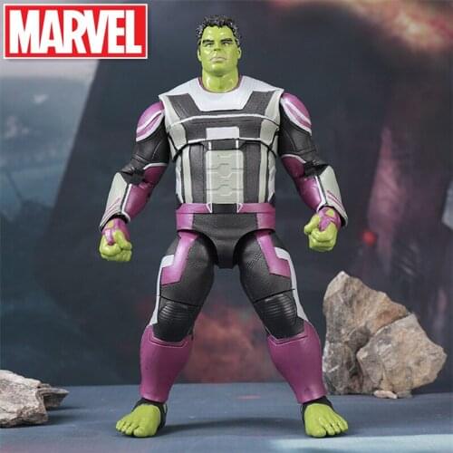 Original Disney Marvel Avengers 4 Hulk Spacesuit Model 20CM Action Figure Toys For Boys Birthday Gift Disney Hero DIY Toys
