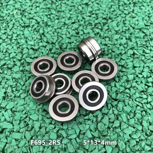 200/300pcs F695-2RS Bearing 5*13*4 mm ABEC-7 Flanged Miniature F695 RS F695RS Ball Bearings For VORON Mobius 2/3 3D Print