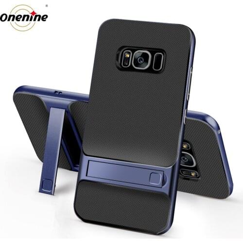 Full Protective Back Covers for Samsung Galaxy S8 S8Plus Plus Silicone Hybrid Book Style Stand Phone Case SamsungS8 GalaxyS8Plus