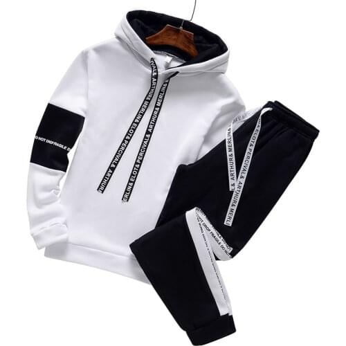 Casual Tracksuit Women sets 2 Pieces Set Sweatshirts Pullover Hoodies and long black pants suits female Outfits Sweatpants