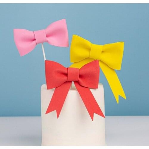 Simple bow decoration happy birthday cake bowler hat childrens day party party wedding supplies cute gifts