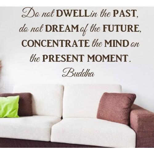 Removable vinyl wall sticker do not dwell in the past buddha Philosophy quotes wall decor decals q0242