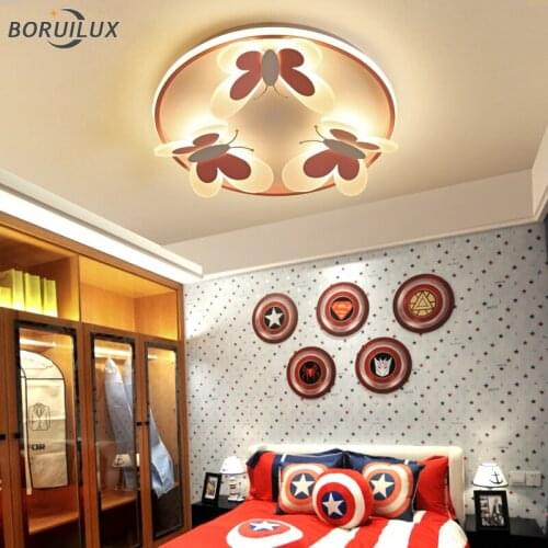 Creative Butterfly Decoration New Modern LED Ceiling Lights For Study Living Children Room Kid Bedroom Home Lamp Indoor Lighting