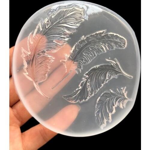 Mirror Crystal Epoxy Silicone Mold DIY Handmade Feather Mobile Phone Pendant Mould