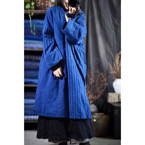 Women Loose Patchwork Vintage Padded Coat Parkas Ladies Vintage Loose Retro Long Coat Female 2020 Autumn Winter Padded Outerwear