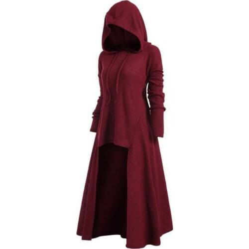 Feelycc Winter Women Long Sleeve Loose Hoodie Casual Solid Color Hooded Pullover Oversized Dress Irregular Long Vestidos