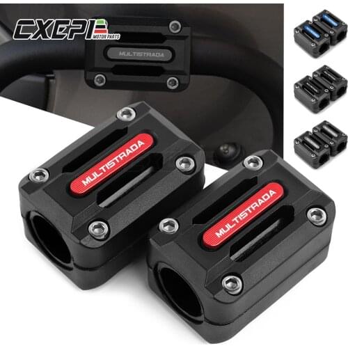 1pair For DUCATI MULTISTRADA 1200/1260/S/ST 2010-2020 Motorcycle Engine Crash Bar Protection Decorative Bumper Block Accessories