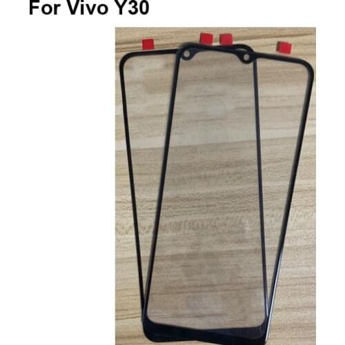2PCS For Vivo Y30 Front Outer Glass Lens Repair Touch Screen Outer Glass without Flex cable For Vivo Y 30 VivoY30