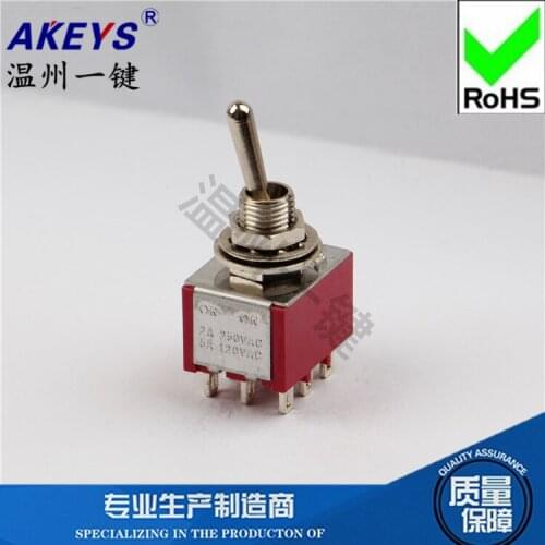 2 Pcs High quality toggle switch twist switch shake head toggle switch pcb board connector 9 feet KNX-302MTS-302