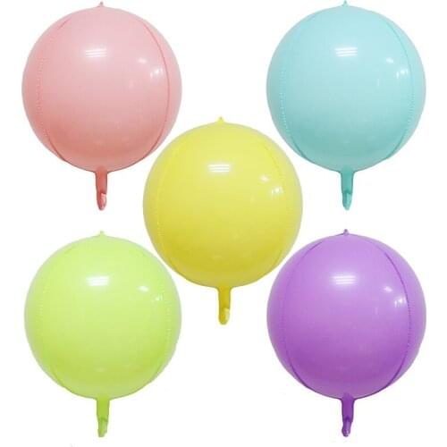 20pcs 22inch 4D macaron balloon candy color baby shower birthday party arrangement arches balloon decoration wedding supplies