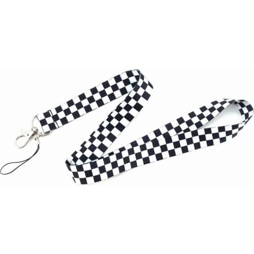 30pcs Cute Lanyard Grid Phone Strap Long Neck Lanyards for Mobile Phone Accessories Charm Wrist Strap Lanyards for Key Card