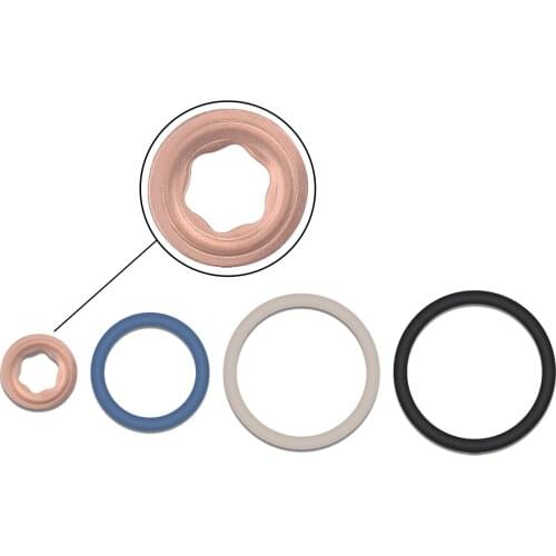 8 Sets Durable Alloy Car Vehicles Fuel Injector O-ring Set Fits for Ford 03-10 6.0L Powerstroke Engines