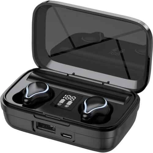 BQC-02 Earphone Bluetooth 5.1 Noise Reduction In-ear Wireless Earphone Portable Rechargeable Dynamic In-ear for Phone