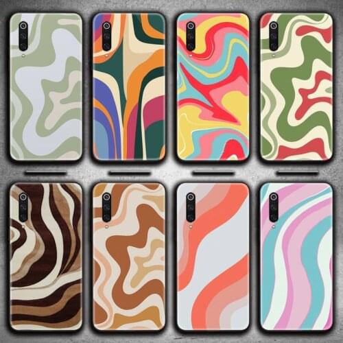 Hot Liquid Swirl Abstract Pattern in Beige Sage Green Phone Case for Xiaomi Mi Note 10 Lite Mi 9T Pro xiaomi 10 CC9 9SE