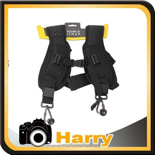 Double Camera Shoulder Neck Sling Quick Strap + Fasten Adapter for 5D2 5D3 5D4 1DX D610 D600 D800 D810 D500 D90 SLR DSLR Camera