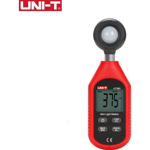 UNI-T UT383 Light Meter 200,000 LUX Digital Luxmeter Luminance Lux Fc Test Max Min Illuminometers Photometer