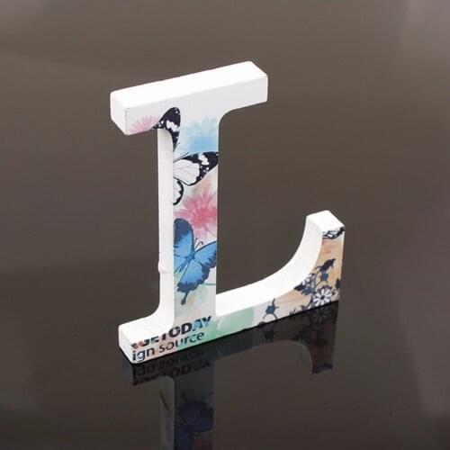 GUWX 1pcs New design printed letters A_Z & 0 _9 white wedding decoration home decoration as a birthday present 12cm tall, M