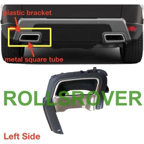 ROLLSROVER Rear Bumper Exhaust Tube Bracket Trim For Range Rover Sport 2019 2020 Stainless Tube LH Left Side