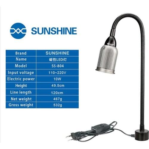 SUNSHINE SS-804 Magnetic LED Lamp Magnet base COB wick Lamp Aluminum lampshade Universal can Magnetically adsorbed