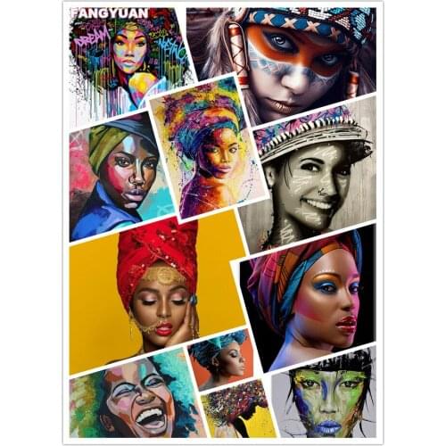 Full Drill Colorful Portrait 5D Diy Diamond Painting Accessories Cross Stitch Kit Flower Diamond Embroidery Mosaic Home Decor