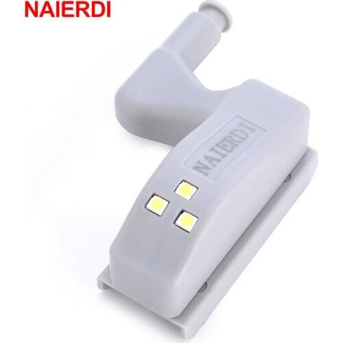 NAIERDI 4PCS Universal LED Cabinet Light Hinge Sensor Light Cupboard Inner Hinges Lamp Kitchen Bedroom Wardrobe Night Light