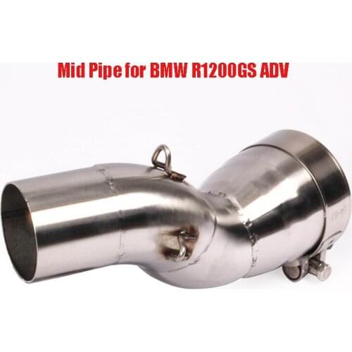 Motorcycle Exhaust Tip Connecting Tube Middle Mid Link Pipe Stainless Steel Modified Pipe for BMW R1200GS ADV 2013-2019
