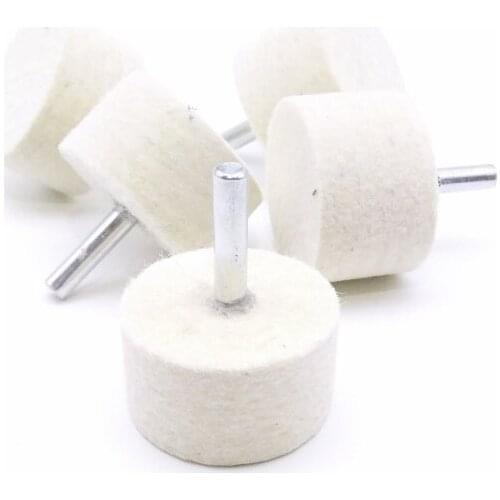 New 5pc/lot Dia. 1.57" 40mm Fine Wool Felt Polishing Wheel Set Fits Rotary Tool