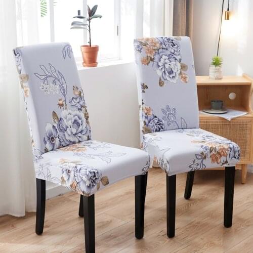 Newest Color Floral Printed Chair Covers for Dining Room Office Banquet Computer Chair Slipcover Elastic Protector Chair Cover