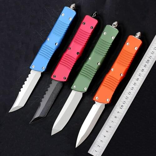 Hifinder Knife Red aluminum handle D/E T/E D2 steel blade hunting survival tool outdoor camping Tactical Defense EDC knives