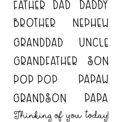 Mother Father English Words 3.5x4.3inch Transparent Silicone Clear Stamp For Scrapbooking DIY Craft Decoration Soft Stamp