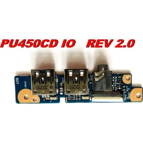 Original For ASUS PU450CD USB Audio board PU450CD IO REV 2.0 tested good Free shipping