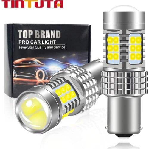 P21W PY21W W21W W21/5W led BAY15D BA15S White Car LED Bulb Turn Signal 1156 3030 6000K T20 W21/5W 7443 W21W 7440 rake Lights