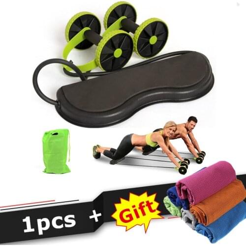 AB Wheels Roller Stretch Elastic Abdominal Resistance Pull Rope Tool AB Roller for Abdominal Muscle Trainer Exercise