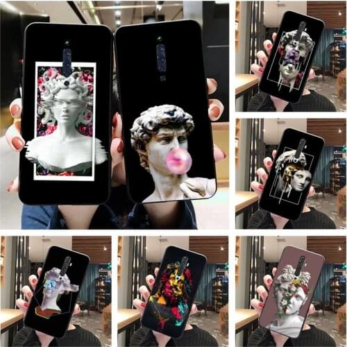 Luxury Statue Abstract Art David Medusa Phone Case For Oppo A5 A9 2020 Reno2 z Renoace 3pro A73S A71 F11