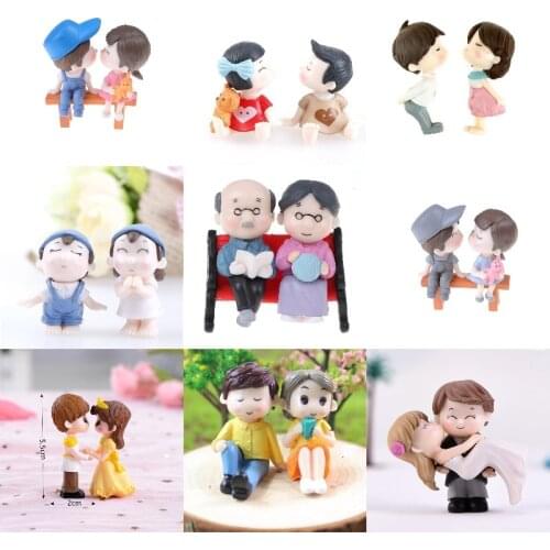 2pcs Couple Chinese Style Wedding Decoration Micro Landscape DIY Bonsai Fairy Tale Garden Decoration Valentines Day Gifts Home