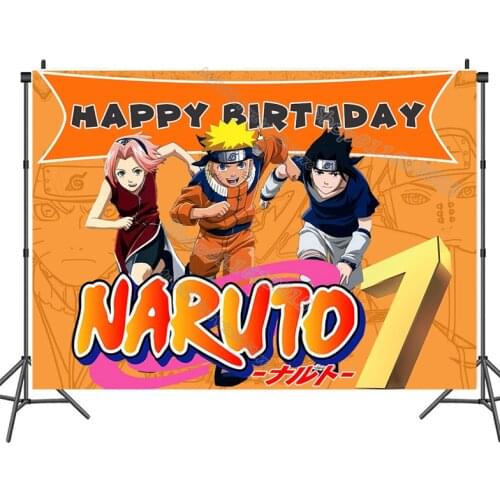 Anime Narutos Birthday Number Backdrop Vinyl Background Photography Backdrop Wall Decoration Party Supplies Christmas Gifts