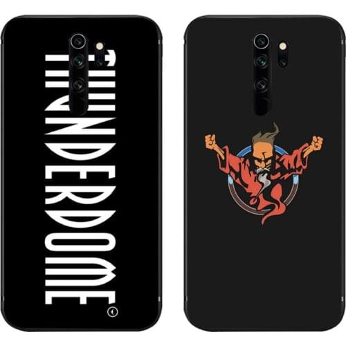 YJZFDYRM Thunderdome Hardcore Wizard Silicone Black Phone Case for Redmi Note 9 8 8T 8A 7 6 6A Go Pro Max Redmi 9 K20