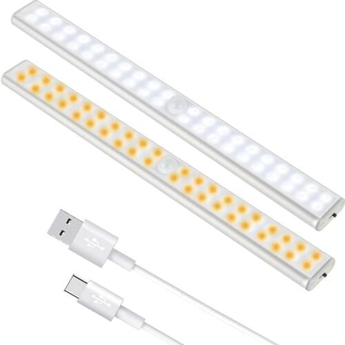 10/24/40/60 LED Human body induction lamp long strip USB rechargeable/battery style intelligent automatic sensor light