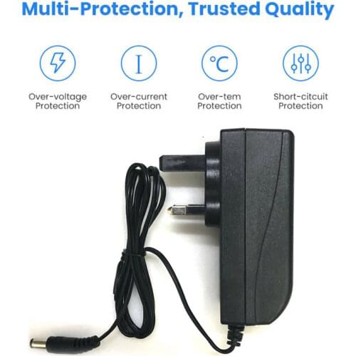 DC 12-13.5V Output UK Plug Power Adapter Supply Charger Car Power Charger 2.1x5.5mm 12-1.5V 3A Adapter for Power Amplifier Only