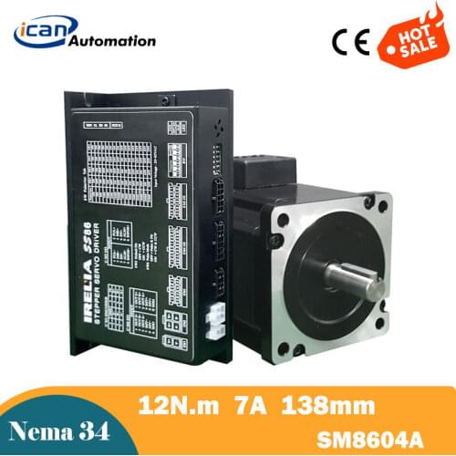 12N 1.8degree 3axis nema 34 closed loop hybrid stepper motor