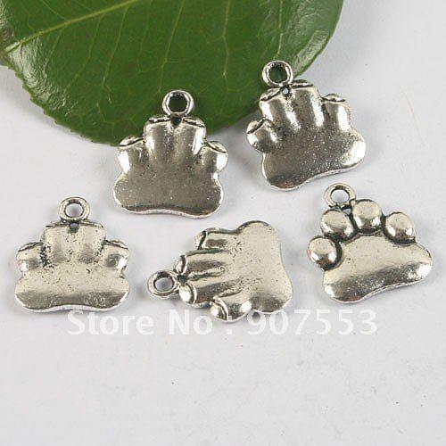 18pcs Tibetan silver foot design pendant h0431