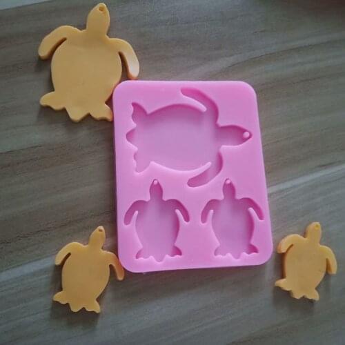 3 Small Turtle Shaped Cake Decoration Mold, Jewelry Pendant, Aromatherapy Plaster Silicone Mold