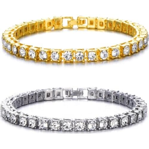 4mm AAA Cz Crystal Tennis Bracelet Femme Gold Silver Color Bracelets for Women Wedding Bridal Gift Jewelry pulseras mujer